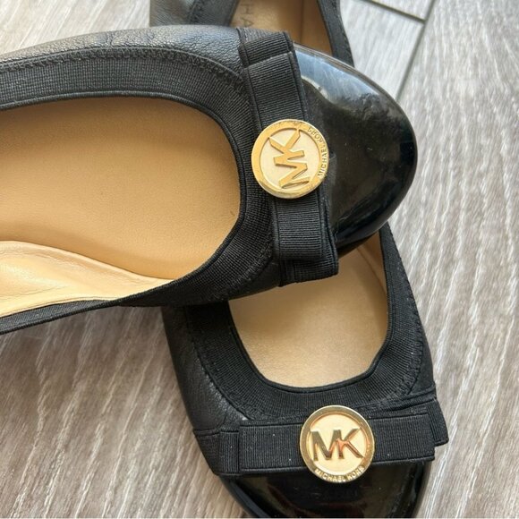 Michael Kors Dixie Bow Black Ballet Falts - Picture 12 of 15